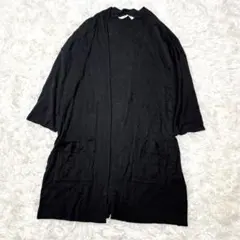plain people ハーフ カーディガン 9 ウール 日本製 黒 七分袖のサムネイル