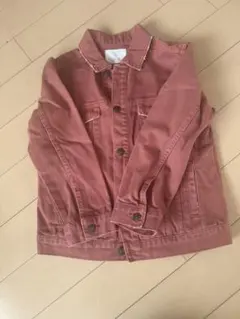 ZARA デニムジャケット 8-9歳 赤　128センチ
