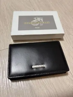 madras マドラス　黒のレザー名刺入れ 箱付き