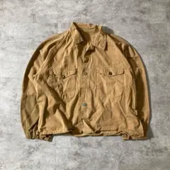 50-60s ブラウン コットンツイル セルビッチ メカニックジャケット