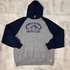 00s Russell ラッセル スウェット ラグラン パーカー グレー XXL