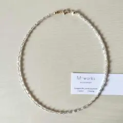 No.392　necklace(ラブラドライト・vintage beads)