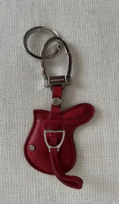 ロンシャン　LONGCHAMP キーリング　馬鞍　赤のサムネイル
