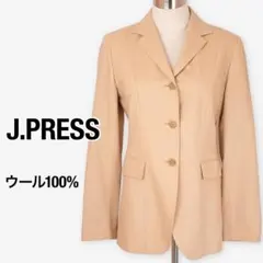 【美品】J.PRESS ウール100% テーラードジャケット 日本製 ベージュ