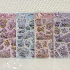 キラキラカプセルシール　サンリオ　4種　マイメロ　シナモン　キティ　クロミ
