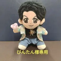 ハンドメイドぬい服 ストライプシャツ、水色パンツ2点セット 　ちぃましゃのサムネイル