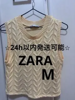 売り切り価格✨【ZARA】 サマーニット ノースリーブ M イエロー