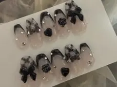 現品限り　ちゅるん　韓国風　ネイル　ツイード