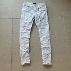 ホワイト スキニーデニム PURPLEタグ付き