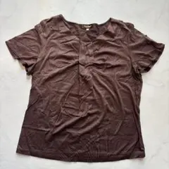 【美品】Paul Stuart カットソー 半袖 ブラウン M（F156）のサムネイル