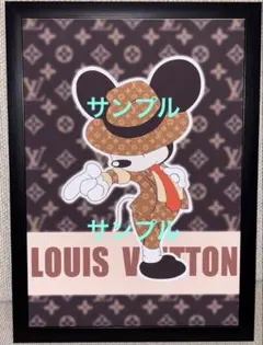 ミッキー ポップアート LOVEグラフィティ 30×40cm キャンバスプリント