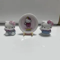 ハローキティ ミニチュア 陶器 3点セット