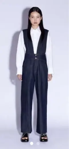 ZARA リラックスカットデニムサロペット(Mサイズ)