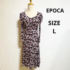 ♡EPOCA♡フラミンゴ　鳥柄 　総柄　　ワンピース　　40 Lのサムネイル