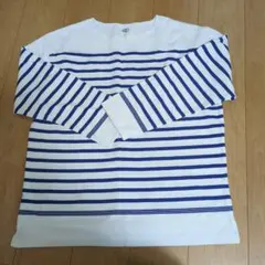 グローバルワーク　ボーダー長袖Tシャツ　ブルー×ホワイトのサムネイル