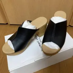 レディース サンダル オープントゥ ヒール ウェッジソール ミュール