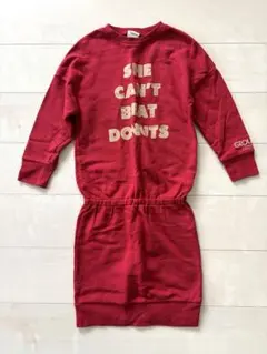 GROOVY 長袖ドレス レッド スウェットワンピ 130 FITH