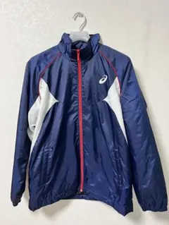 EZA518 上下アシックス asics 中綿ジャケット ウインドブレーカー青