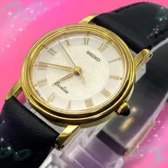 《美品 稼働品》 セイコー エクセリーヌ レディース腕時計 ローマン クオーツ
