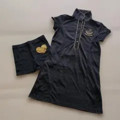 FILA GOLF 黒 ドット柄 ワンピース Mサイズ