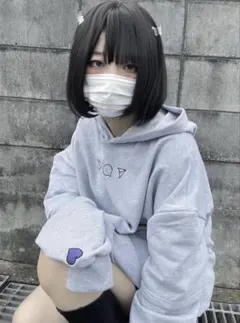 オーバーサイズ gibous SNSパーカー グレー