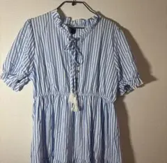シーイン　ストライプワンピース ブルー XL