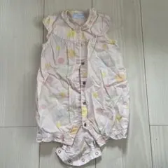 MIKINUGU ピンク 水玉ロンパース 70