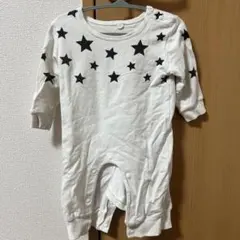 星柄ロンパース ホワイト　70cm