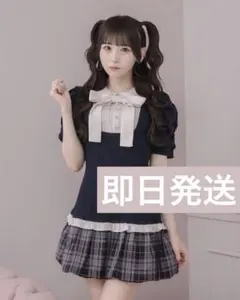 pium ネクタイ付きレイヤードワンピース - メルカリ