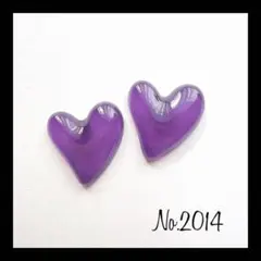 No.2014 再販 パープル レジンピアス ハンドメイドアクセサリー