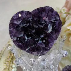 ♡アメジスト✕カルサイト♡　　ハート 　クラスター