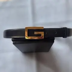 GUCCI Gバックル レザーベルト ブラックのサムネイル