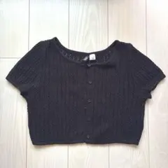 【新品】H&M 透かし編みショートカーディガン　Sサイズ　サマーニットのサムネイル
