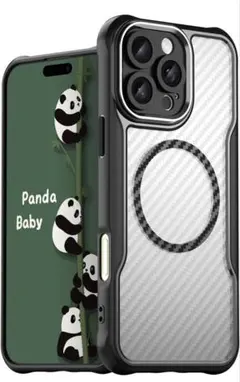 iPhone 16 Proケース MagSafe対応 半透明カバー 薄型