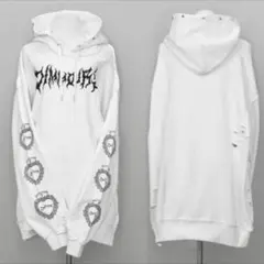 中古】DimMoire クラッシュBiGフーディー グレー - メルカリ