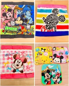 【新品】ディズニー　ハンドタオル　ハンカチタオル  ミッキー　ミニー　ツムツム