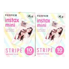 【箱ダメージ4・期限切れ】富士フイルム チェキ ストライプ 20枚Stripe