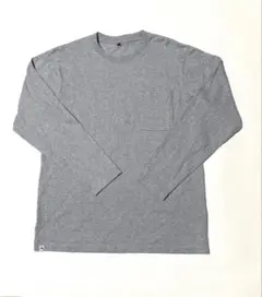 ワークマン ヘビーウエイトコットン耐久抗菌長袖Tシャツ グレー Lサイズのサムネイル