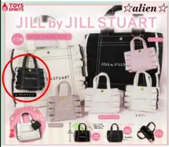 〒【JILL STUART】 ミニフリルトートバッグ ブラック×ピンク
