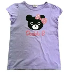 【美品】Double B クマプリント 半袖Tシャツ 120cm