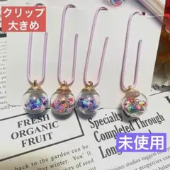 未使用 カラフル 星型 フック クリップ 大きめ キラキラ 韓国限定