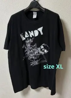 良デザイン 古着 RANDY スカル Tシャツ ブラック XL
