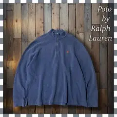O*S様 ポロバイラルフローレン 刺繍ワンポイント ハーフジップ スウェットXL