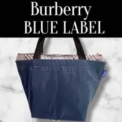 青系 Burberry BLUE LABEL 舟形 A4 トート ノバチェックのサムネイル