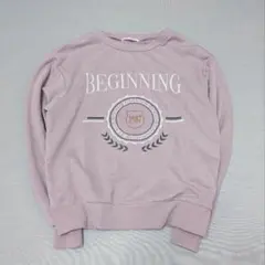 ロゴプリント スウェット トレーナー ピンク 140 カジュアル 古着