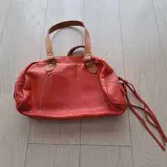 Cuir jouer Cube オレンジレザーバッグ美品