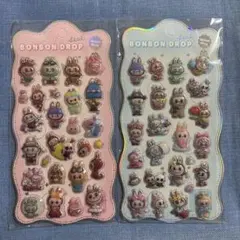 labubu ラブブ ボンボンドロップシール シール 2種セット ②