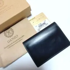ガンゾ ganzo マネークリップ ブライドルレザー 2つ折り財布 ブラック