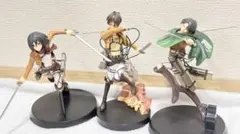 進撃の巨人 エレン ミカサ リヴァイ 3個フィギュアセット