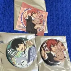 弱虫ペダル 新開隼人 荒北靖友 mofu-hug! 特典ステッカー 缶バッジ